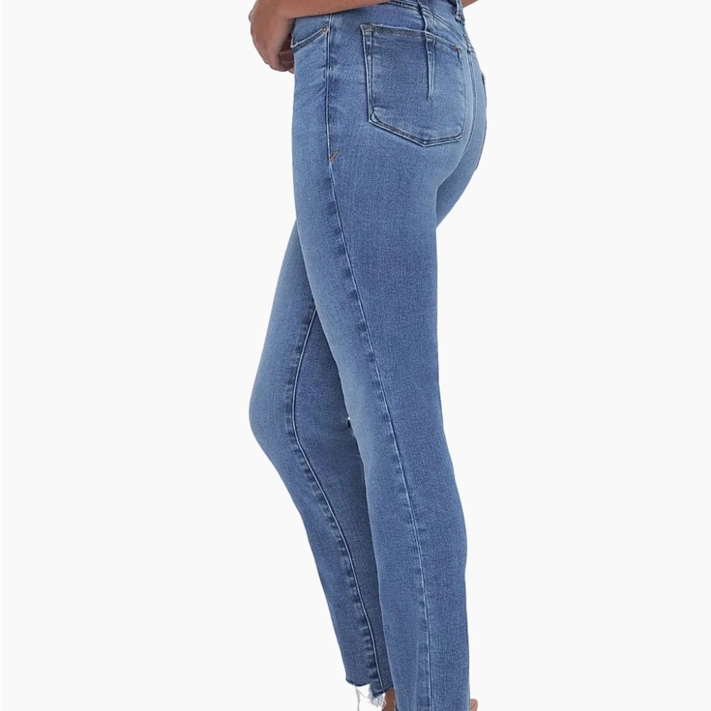 Good American GOOD LEGS Skinny High Rise Stretch Denim, frayed ankle